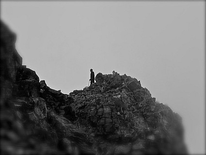 MAN ON SUMMIT MT SHASTA 214