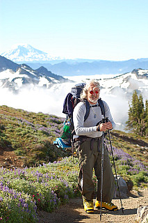 Mt Rainier Begining the climb